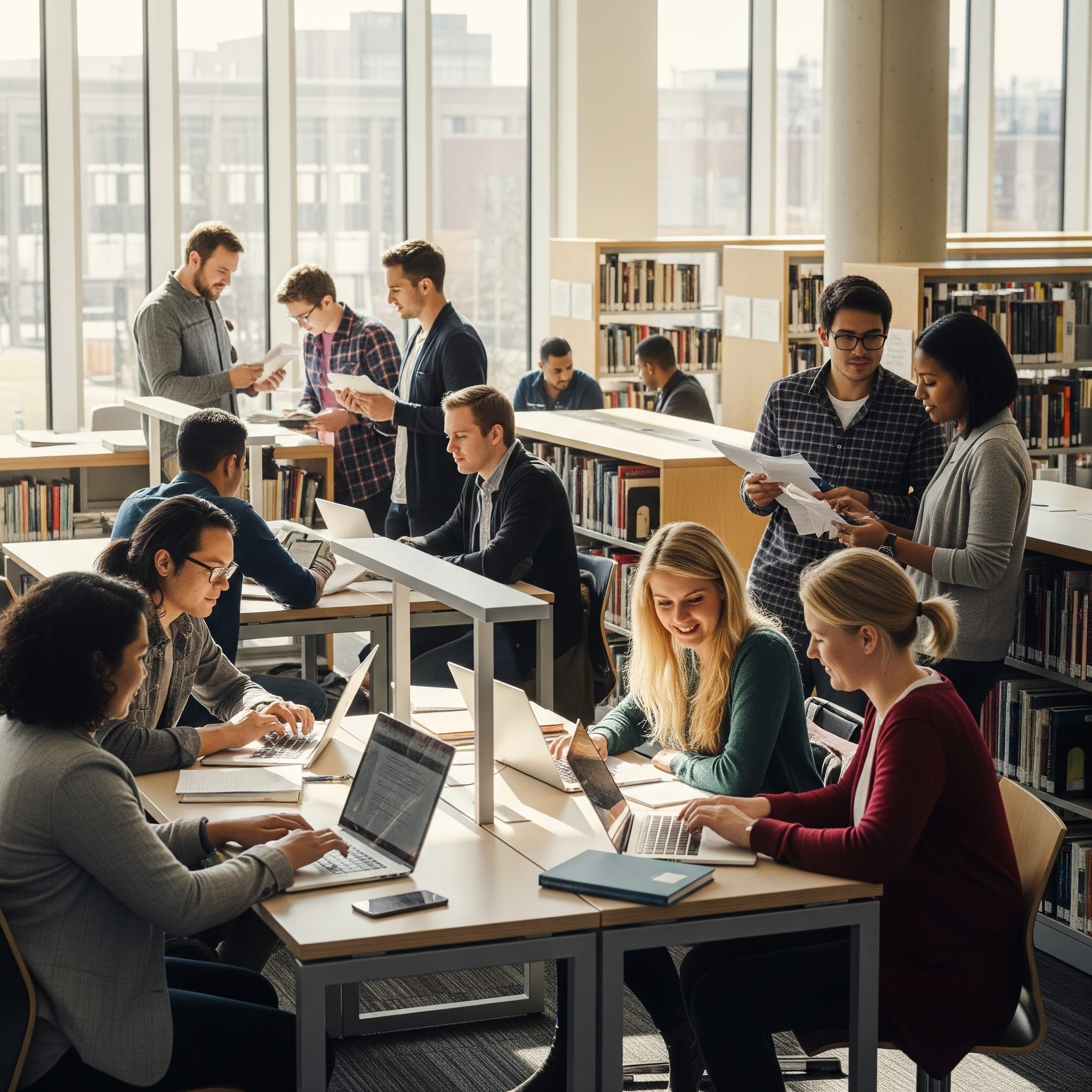 élèves post-bac préparent leur diplôme