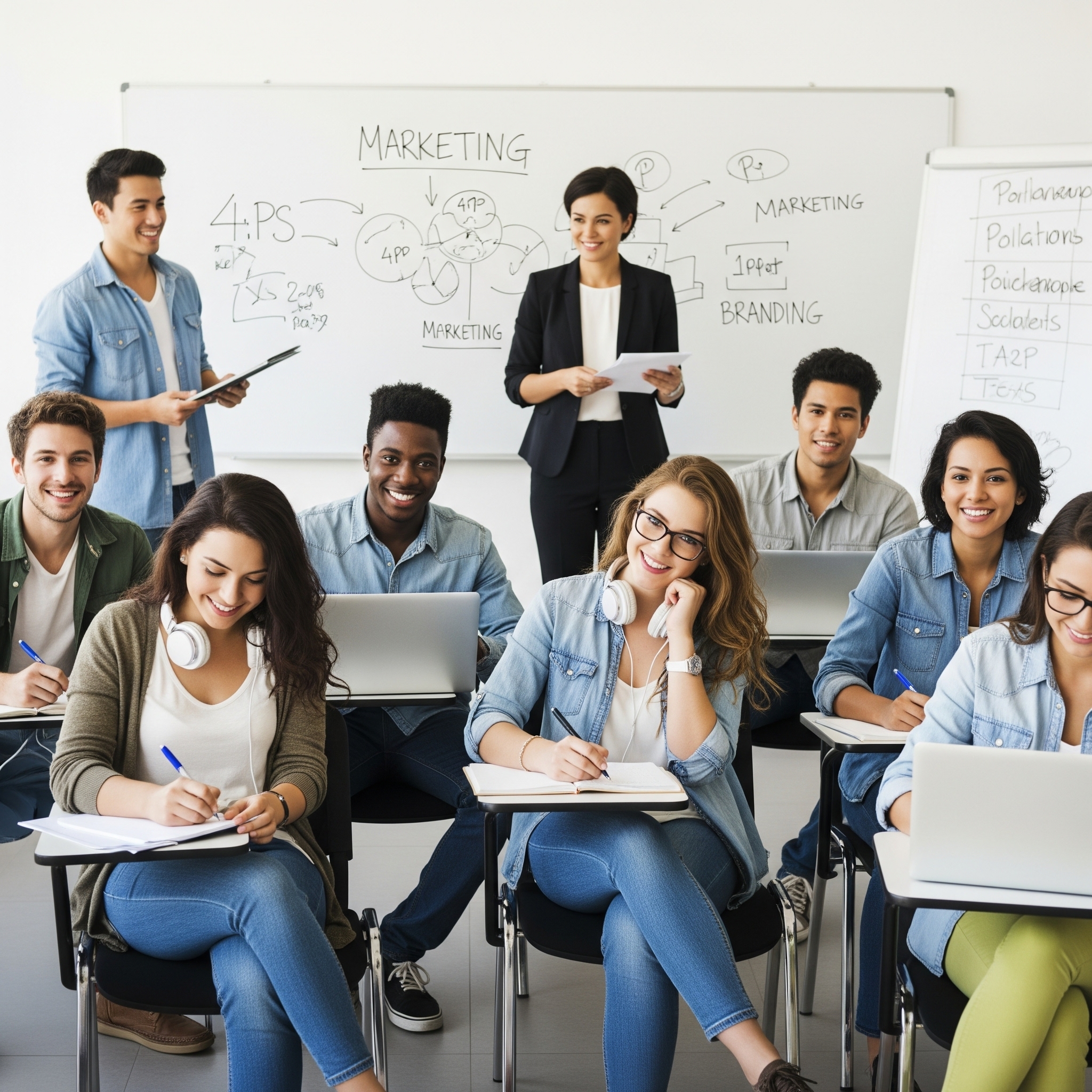 Classe d'étudiants en marketing Classe d'étudiants en marketing