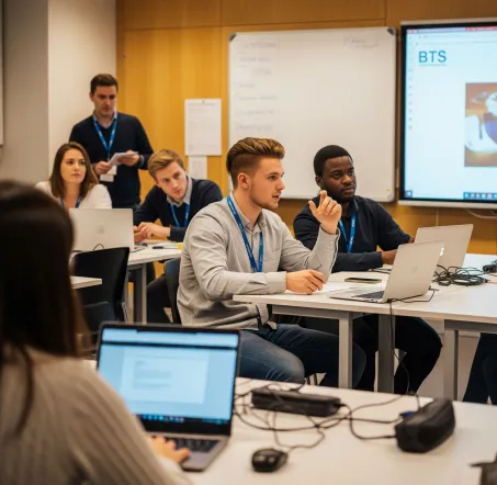 les étudiants en bts lors d'un cours