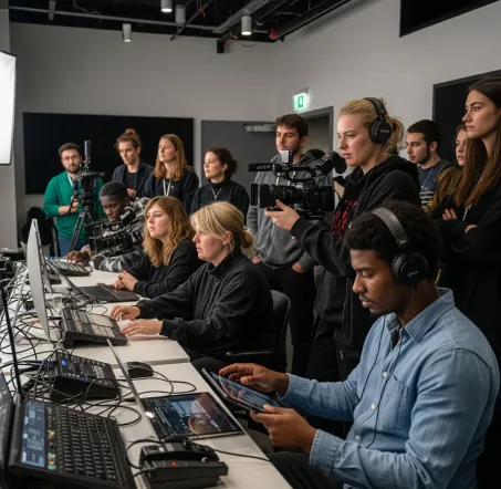 étudiants en BTS Audiovisuel mode projet